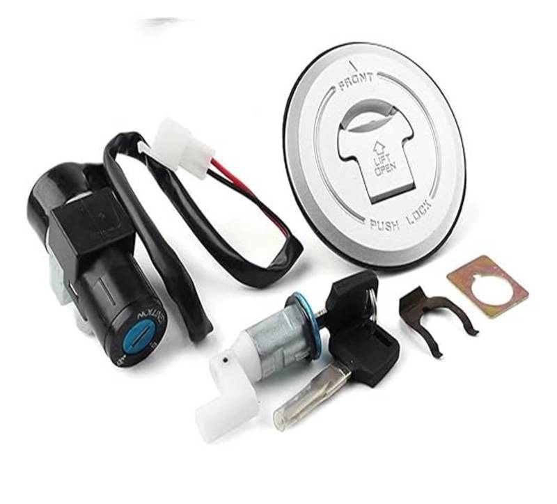 Motorrad Zündschalter Für CBR125 Für CBR125R 125cc 2003-2007 Motorrad Zündschloss Tankdeckel Abdeckung Schloss Schlüssel Motorrad Zündschloss von VPLPEREQAK