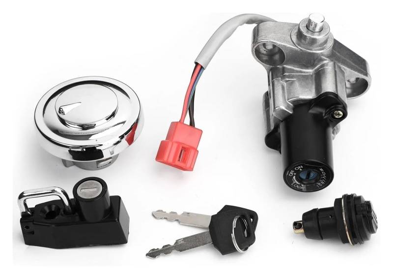 Motorrad Zündschalter Für Drag Für Star 125 250 400 650 1100 Für V-Star 650 1100 Motorrad Zündschloss Tankdeckel Helmschloss Set Motorrad Zündschloss von VPLPEREQAK