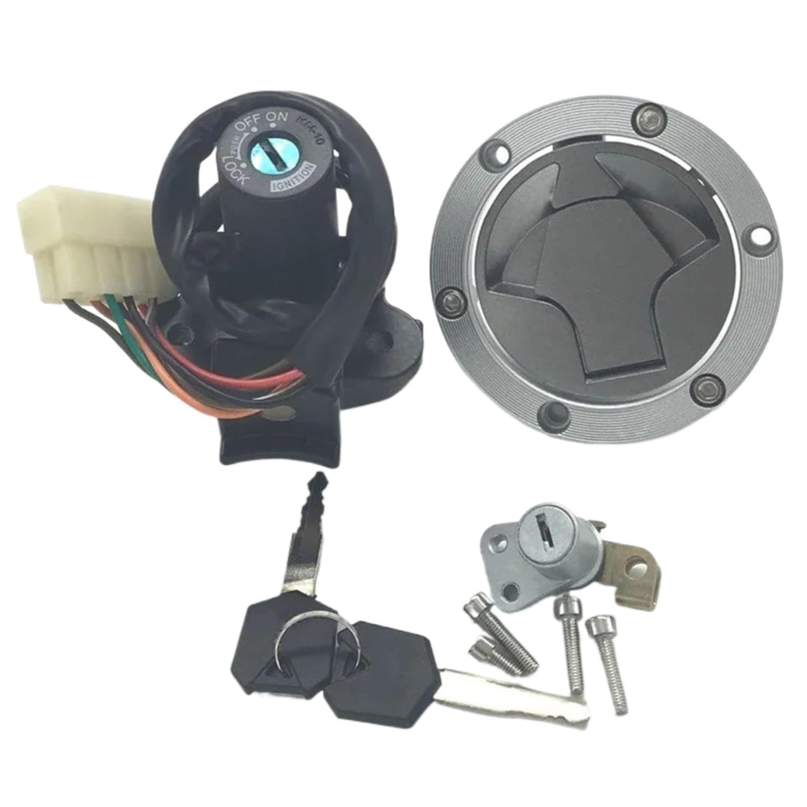 Motorrad Zündschalter Für K&awasaki EX250 EX300 ER250 2008-2017 Z250SL Motorrad Zündschloss Kraftstoff Tankdeckel Schloss Key Kit Motorrad Zündschloss Motorrad Zündschalter Für K&awasaki EX250 EX300 ER250 2008-2017 Z250SL Motorrad Zündschloss Kraftstoff Tankdeckel Schloss Key Kit Motorrad Zündschloss von VPLPEREQAK