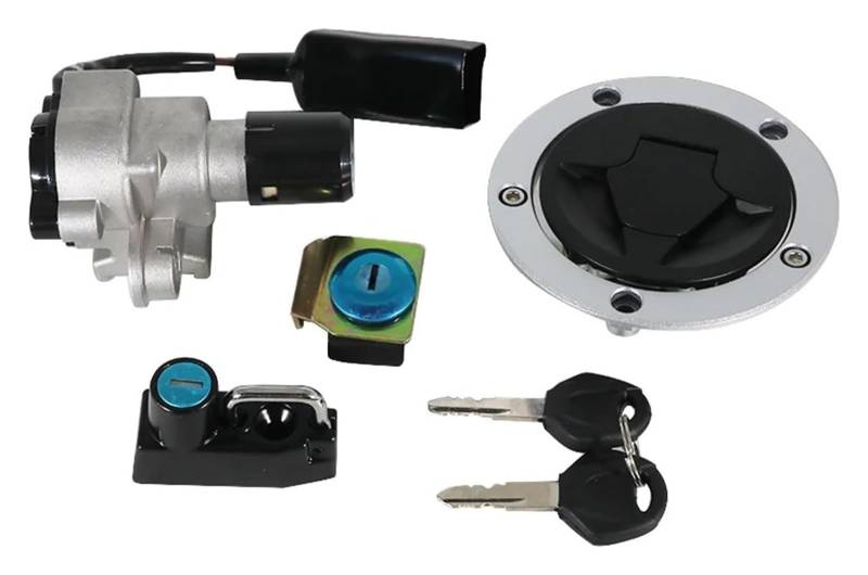 Motorrad Zündschalter Für K&awasaki Für BR125 Für Z125 Für PRO 2017-2023 Motorrad Tankdeckel Sitzschloss Zündschalter Mit Schlüsselsatz Motorrad Zündschloss von VPLPEREQAK