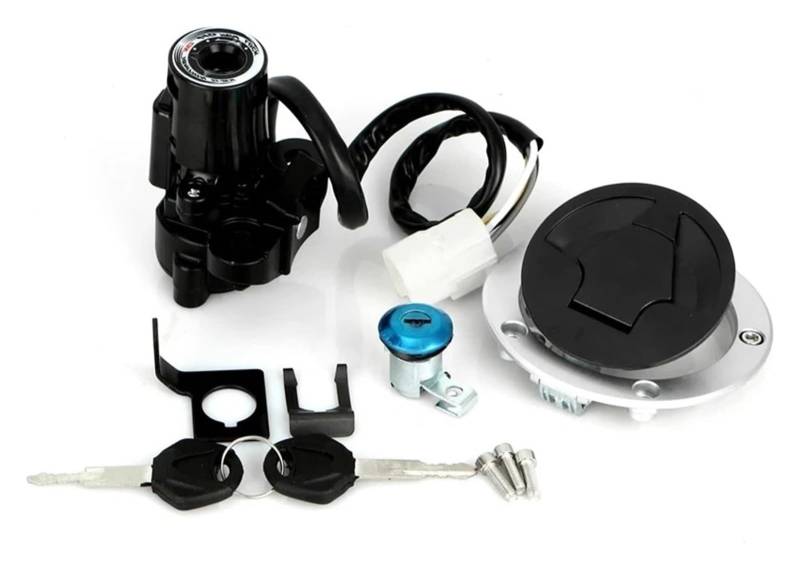 Motorrad Zündschalter Für K&awasaki Für Ninja ZX6R ZX10R ZX636 ZX1000 2011-2019 Motorrad Zündschalter Gas Tankdeckel Abdeckung Sitzschloss Motorrad Zündschloss von VPLPEREQAK