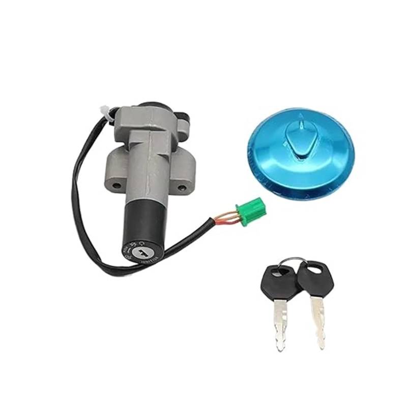 Motorrad Zündschalter Für Suzuki Für GN125-2F Für GN 125cc 3 Drähte Motorrad Zündschloss Sperrschlüssel Tankdeckel Kraftstoff Gas Abdeckung Motorrad Zündschloss von VPLPEREQAK