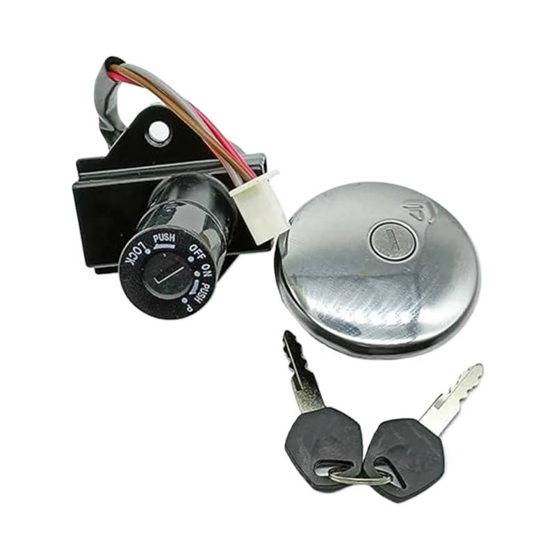Motorrad Zündschalter Für Suzuki Für GN250 1985-2001 Motorrad Zündschloss Tankdeckel Abdeckung Schlüssel Set Motorrad Zündschloss von VPLPEREQAK