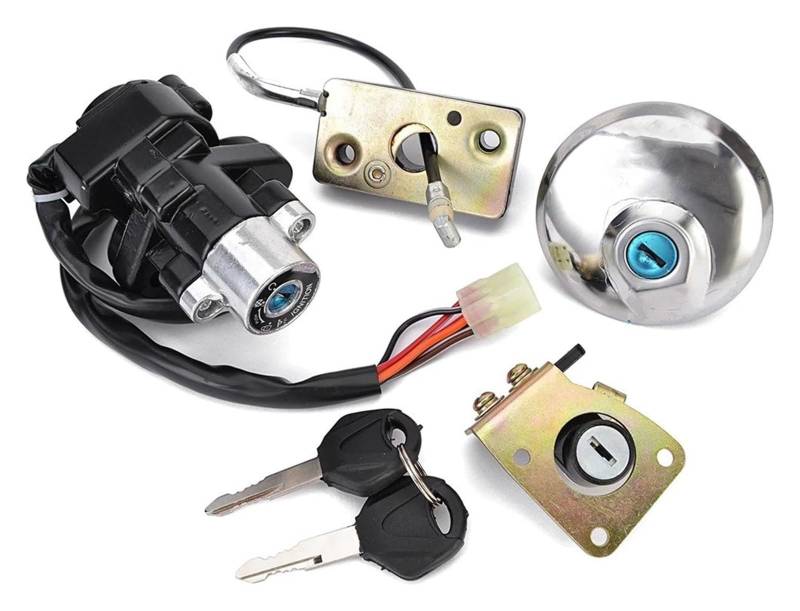 Motorrad Zündschalter Für Suzuki Für GZ125 1998-2003 Für GZ250 1999-2011 Motorrad Tankdeckel Schlüssel Sitz Zündschloss Schloss Set Motorrad Zündschloss von VPLPEREQAK