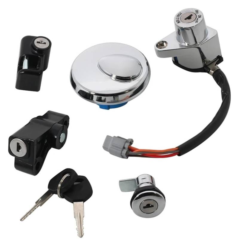 Motorrad Zündschalter Für Suzuki Für VLR1800 2008-2011 Motorrad Zündschloss Sitzschloss Schlüssel Tankdeckel Anzug Motorrad Zündschloss von VPLPEREQAK