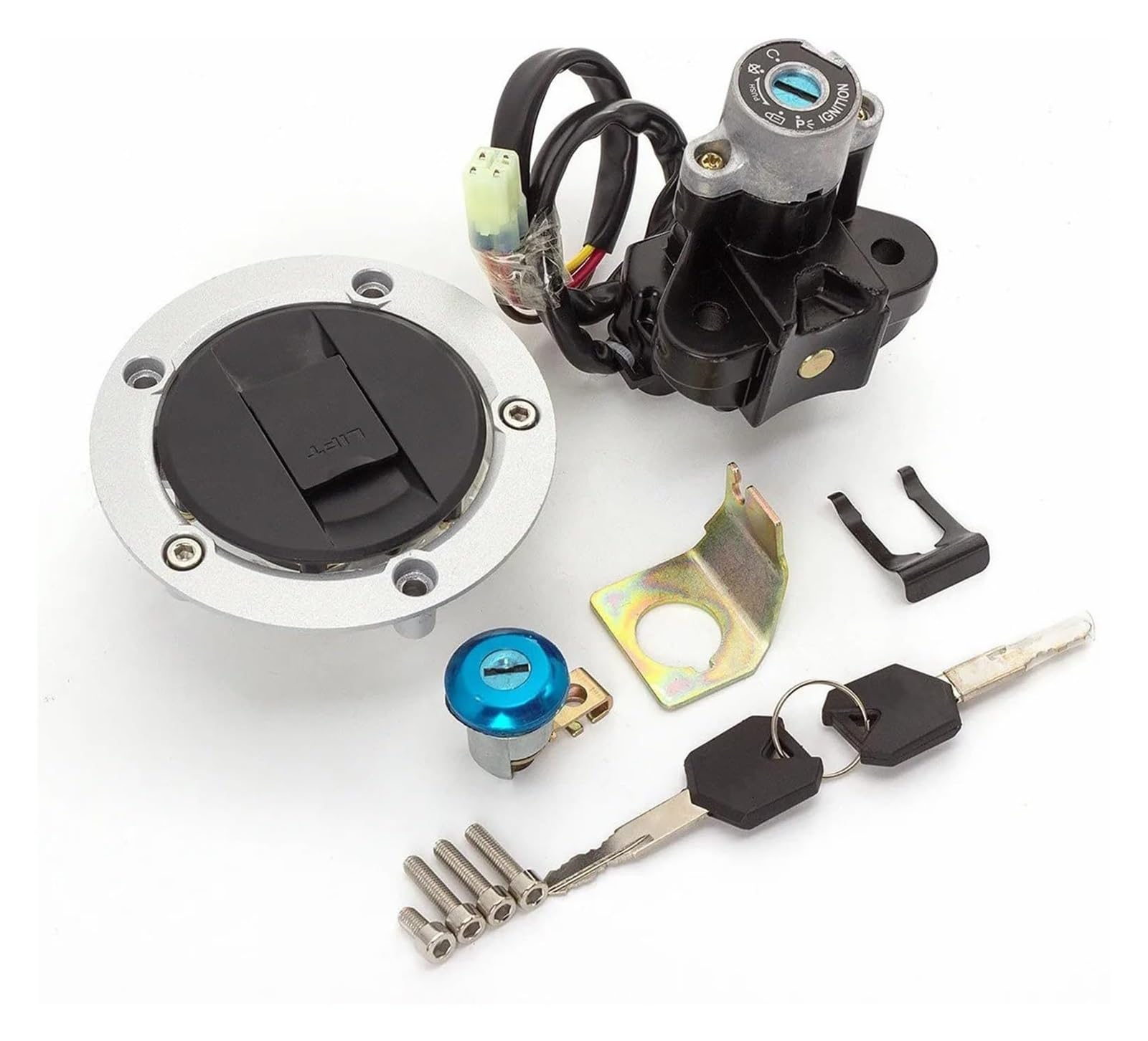 Motorrad Zündschalter Für Suzuki SV650 SV1000 2003-2011 SFV650 2009-2015 4 Drähte Motorrad Zündschloss Sperren Tankdeckel Abdeckung Schlüsselsatz Motorrad Zündschloss Motorrad Zündschalter Für Suzuki SV650 SV1000 2003-2011 SFV650 2009-2015 4 Drähte Motorrad Zündschloss Sperren Tankdeckel Abdeckung Schlüsselsatz Motorrad Zündschloss von VPLPEREQAK
