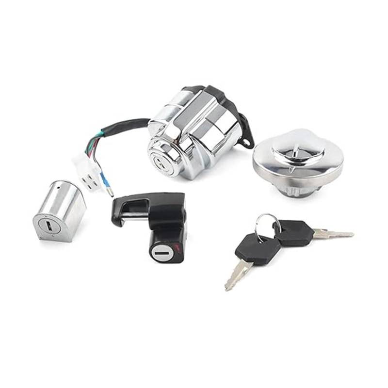 Motorrad Zündschalter Für VT250 Für VT600 Für Steed Für Shadow 400 1988-2008 Motorrad Zündschalter Tankdeckel Helmschlossschlüssel Motorrad Zündschloss von VPLPEREQAK