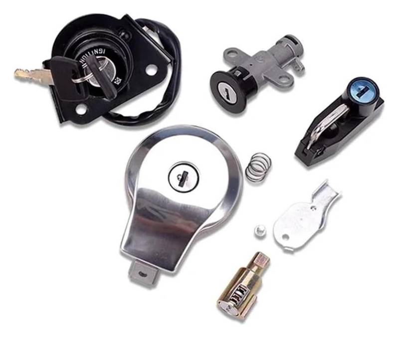 Motorrad Zündschalter Für XV250 XV400 XV125 Für Virago XV 535 250 Motorrad Zündschloss Schloss Kraftstoff Gas Tankdeckel Abdeckung Schlüssel Sitz Set Motorrad Zündschloss(1 Set) von VPLPEREQAK