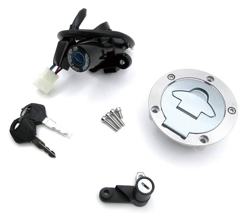 Motorrad Zündschalter Für YZF R3 R25 Für YZFR3 Für YZFR25 2015-2019 Motorrad Zündschlüsselschalter Sitzschloss Tankdeckel Abdeckungssatz Motorrad Zündschloss von VPLPEREQAK