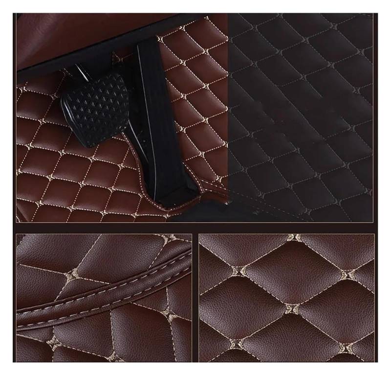 Vorne Hinten Automatten Auto Fußmatten 2 Türen Innen Zubehör Teppich Für Je&ep Für Wrangler 2011-2017 Teppich Boden Matte Set(Coffee) von VPLPEREQAK