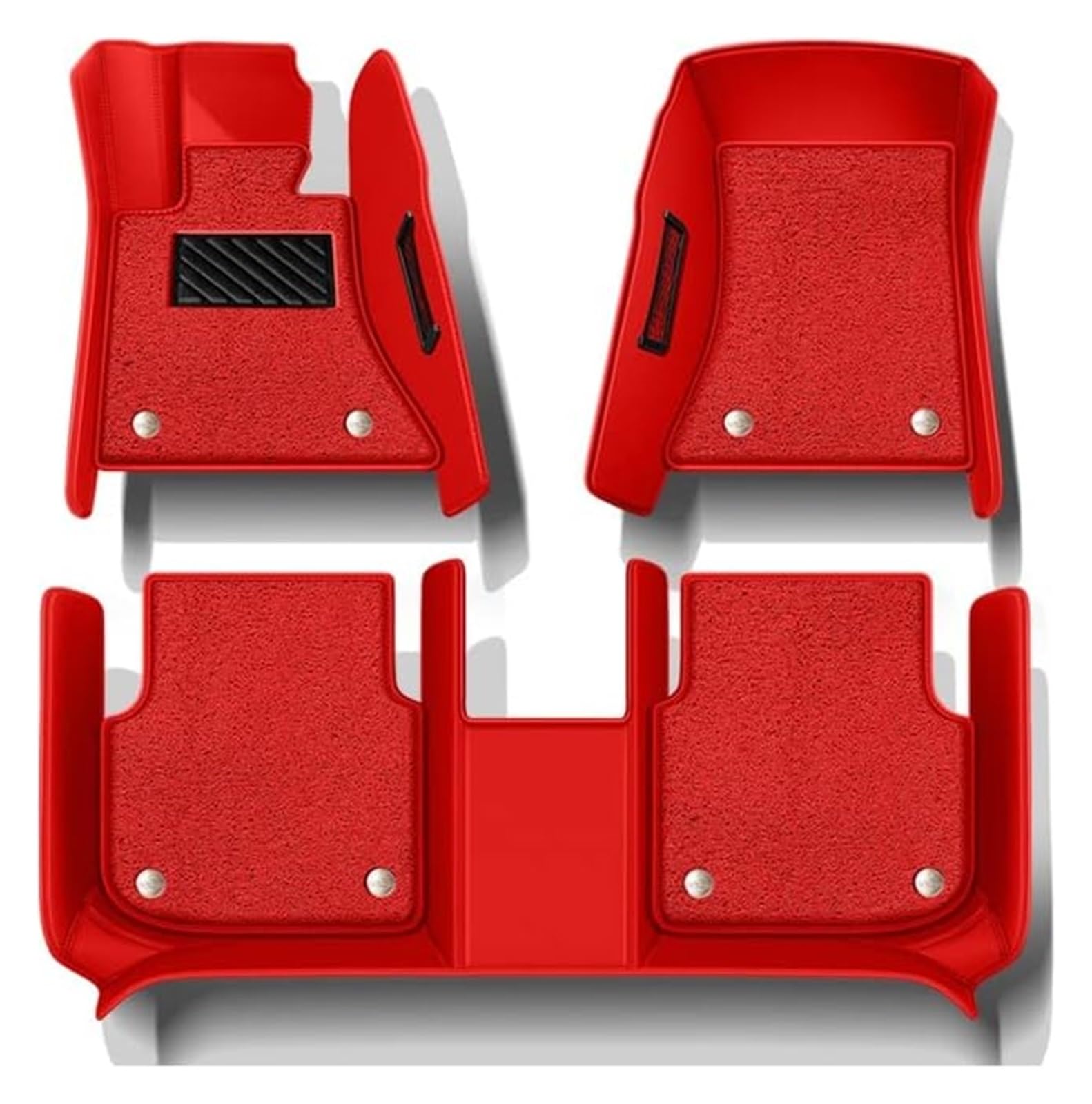 Vorne Hinten Automatten Für A&UDI A4 B8 2008 2011 2012 2013 Auto Fußmatten Zubehör Tapetes De Sol Auto Carro Tapis Coche Nicht Slip Auto Boden Matte(Red) von VPLPEREQAK