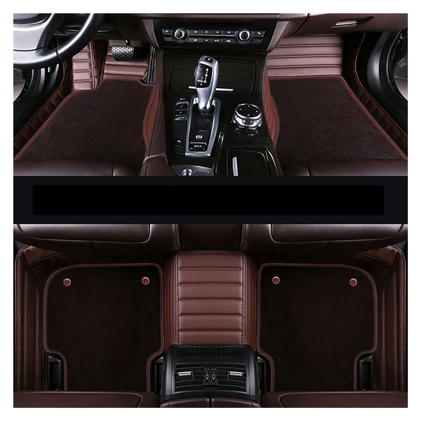 Vorne Hinten Automatten Für A&UDI A6 A5 A4 A3 A2 R8 Q3 Q5 Q7 S4 S5 S6 S7 A7 A8 A6L TT Auto-Fußmatten, Individuelle Auto-Fußmatten, rutschfeste Auto-Bodenmatte(Coffee-Coffee) von VPLPEREQAK