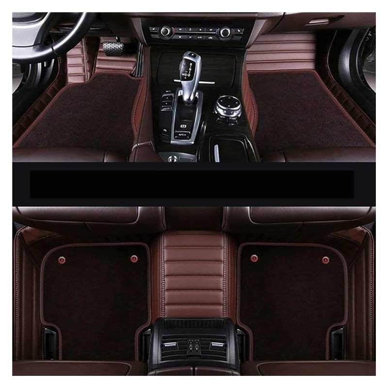 Vorne Hinten Automatten Für A&UDI A6 A5 A4 A3 A2 R8 Q3 Q5 Q7 S4 S5 S6 S7 A7 A8 A6L TT Auto-Fußmatten, Individuelle Auto-Fußmatten, rutschfeste Auto-Bodenmatte(Coffee-Coffee) von VPLPEREQAK