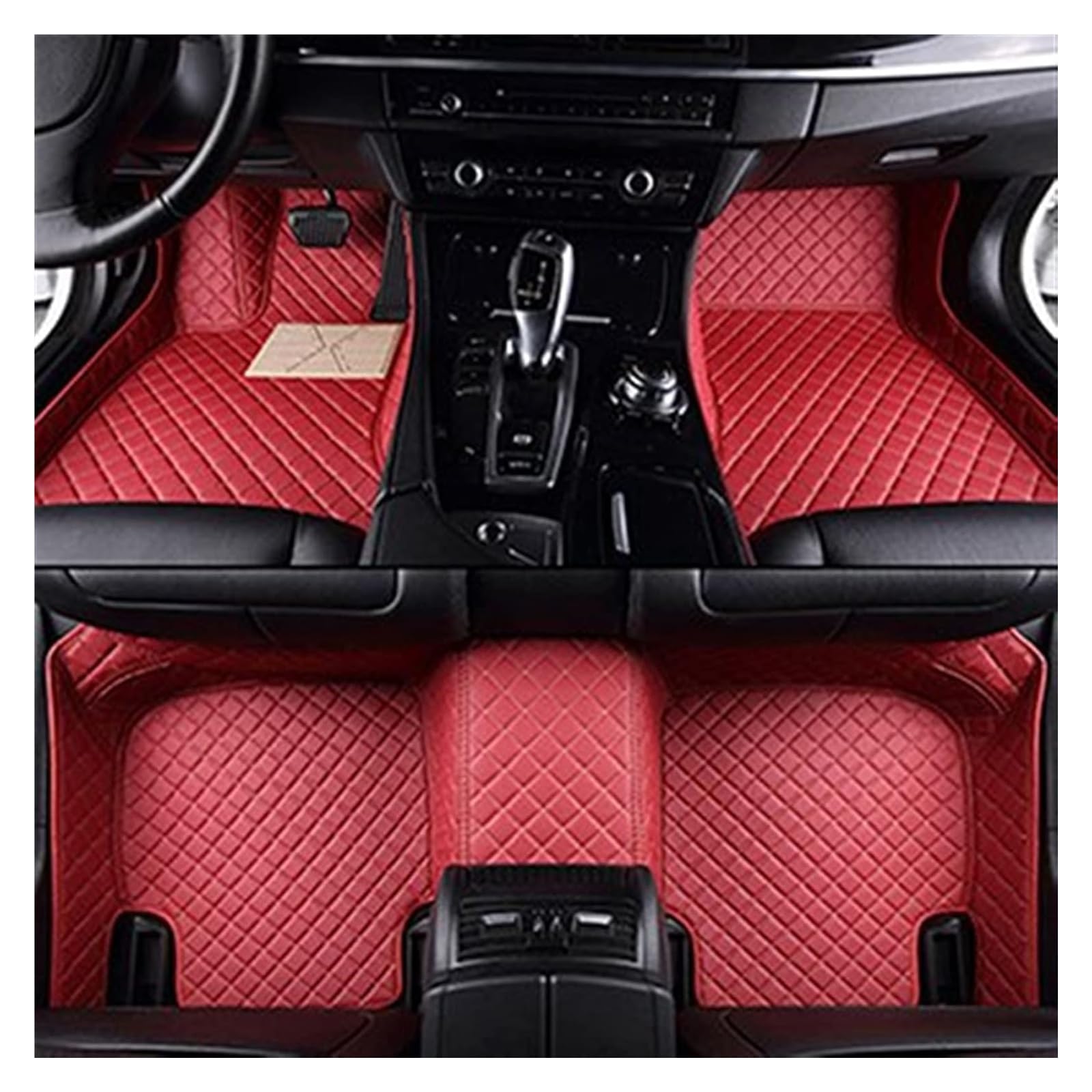 Vorne Hinten Automatten Für A&UDI A7 Sportback 2012-2018 Auto-Fußmatten Individuelle Auto-Fußmatten Auto-Innendetails Autozubehör Teppich rutschfest(B 4Pcs) von VPLPEREQAK