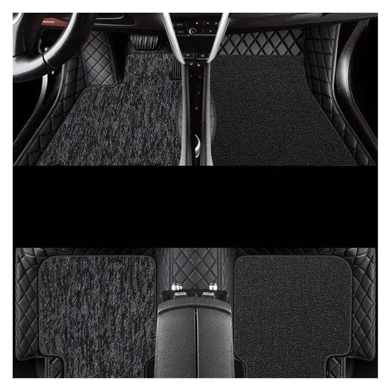 Vorne Hinten Automatten Für A&UDI Für A4 Für B6 2002-2005 Autozubehör Innenschutz Styling Fußteppich Teppich Bodenmattensatz(Black 1) von VPLPEREQAK