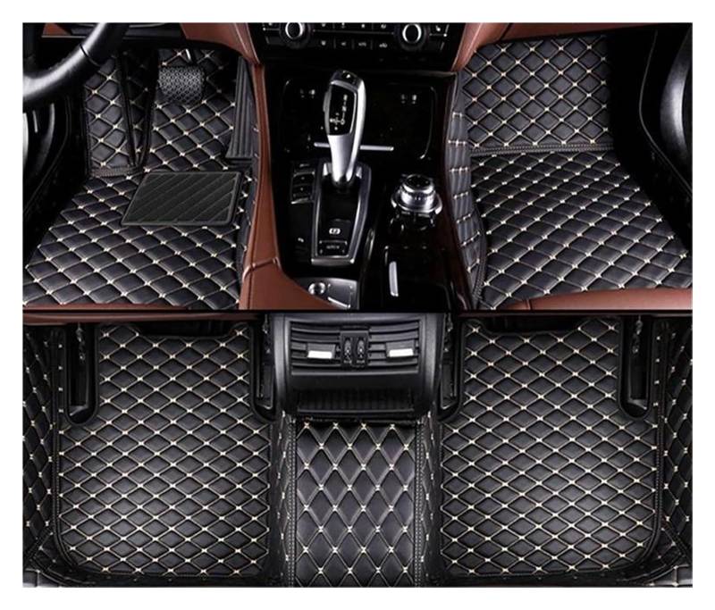 Vorne Hinten Automatten Für A&UDI Q5 2009–2017 MYVPRO Auto-Fußmatten, Auto-Fußmatten, Individuelle Auto-Fußpolster, Automobil-Teppichbezug(Black-Beige) von VPLPEREQAK