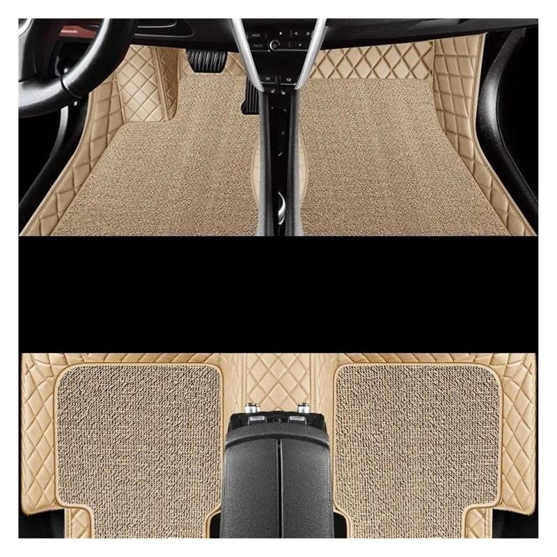 Vorne Hinten Automatten Für B&MW Für X5 Für E53 2004 2005 2006 2007 2008 Auto-Innenschutz-Fußteppich Teppich-Bodenmatten-Set(Beige 1) von VPLPEREQAK