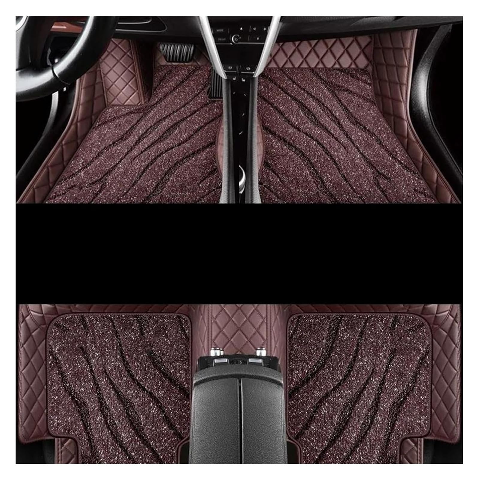 Vorne Hinten Automatten Für B&MW Für X5 Für E53 2004 2005 2006 2007 2008 Auto-Innenschutz-Fußteppich Teppich-Bodenmatten-Set(Coffee 2) von VPLPEREQAK