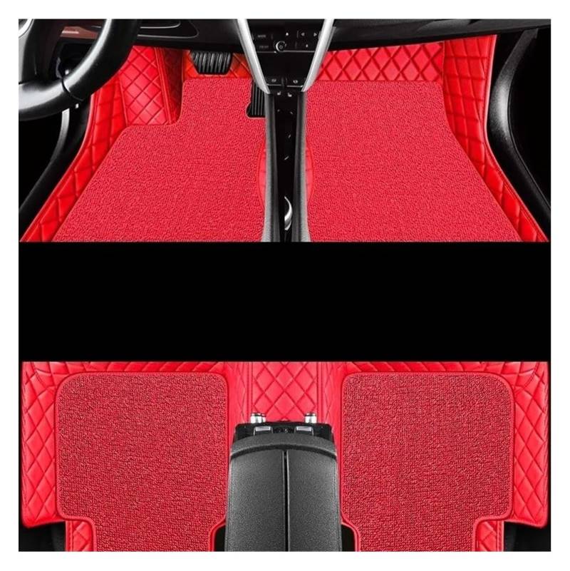 Vorne Hinten Automatten Für B&MW Für X5 Für E53 2004 2005 2006 2007 2008 Auto-Innenschutz-Fußteppich Teppich-Bodenmatten-Set(Red 1) von VPLPEREQAK