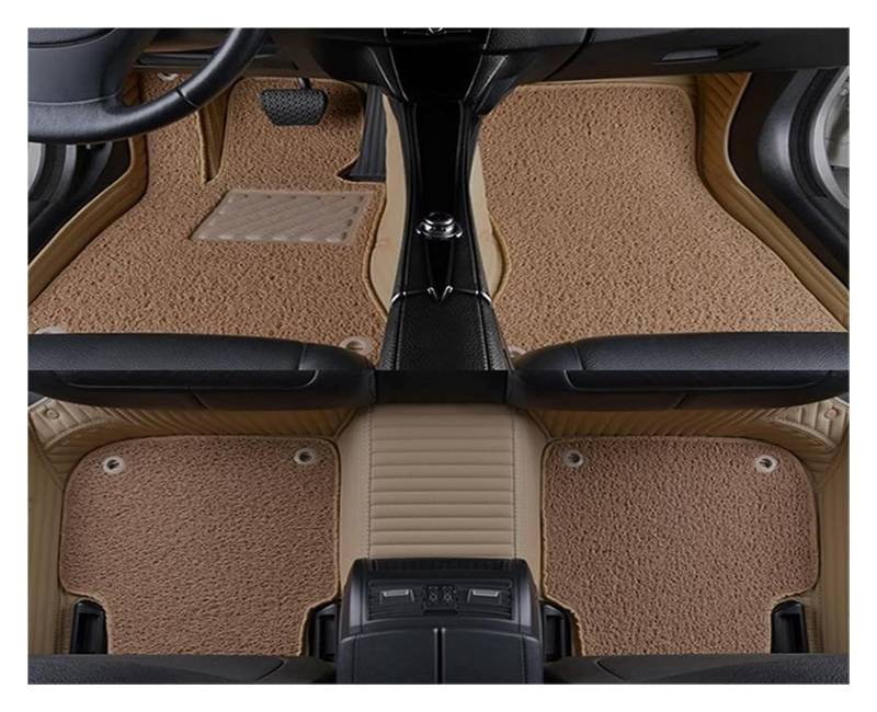 Vorne Hinten Automatten Für B&MW X5 E70 2006–2013 Zweilagige Gestreifte PU-Leder-Auto-Fußmatte, Innendetails, Teppich, rutschfeste Auto-Fußmatte(Style 7) von VPLPEREQAK