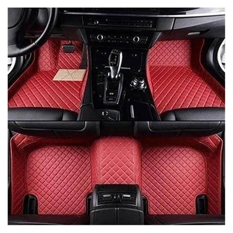 Vorne Hinten Automatten Für Cruze 2009 2010 2011 2012 2013 2014 Fußmatten Auto Fußmatten Innen Auto Zubehör Teppich Teppich Boden Matte Set(Red) von VPLPEREQAK