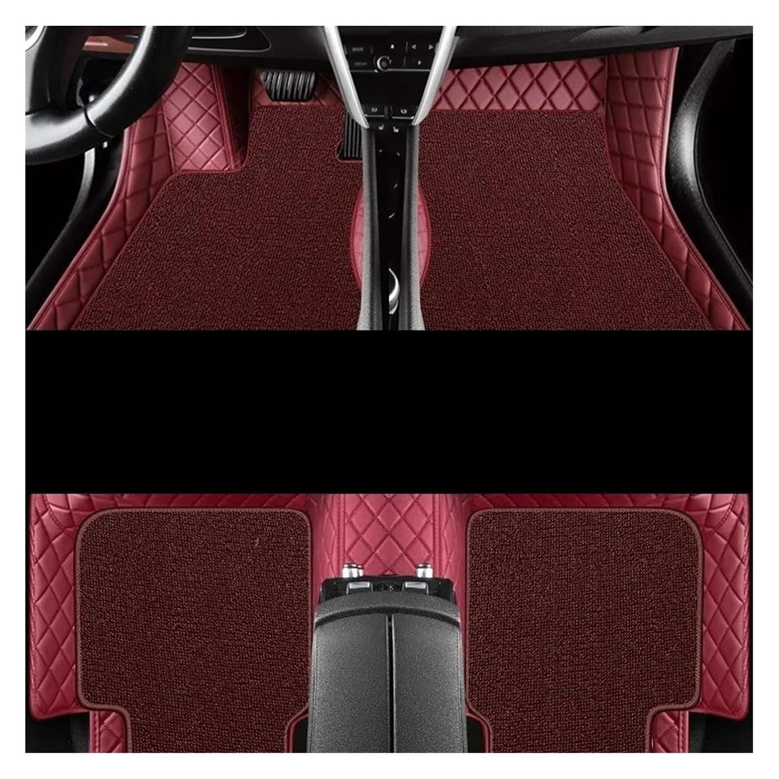 Vorne Hinten Automatten Für Jaguar Für XE 2015 2016 2017 2018 2019 Auto Innen Schutz Fuß Teppich Teppich Boden Matte Set Fußmatten Auto Fußmatten(Claret 1) von VPLPEREQAK