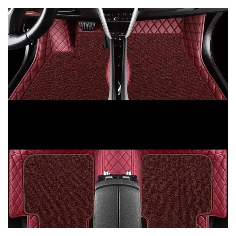 Vorne Hinten Automatten Für Jaguar Für XE 2015 2016 2017 2018 2019 Auto Innen Schutz Fuß Teppich Teppich Boden Matte Set Fußmatten Auto Fußmatten(Claret 1) von VPLPEREQAK