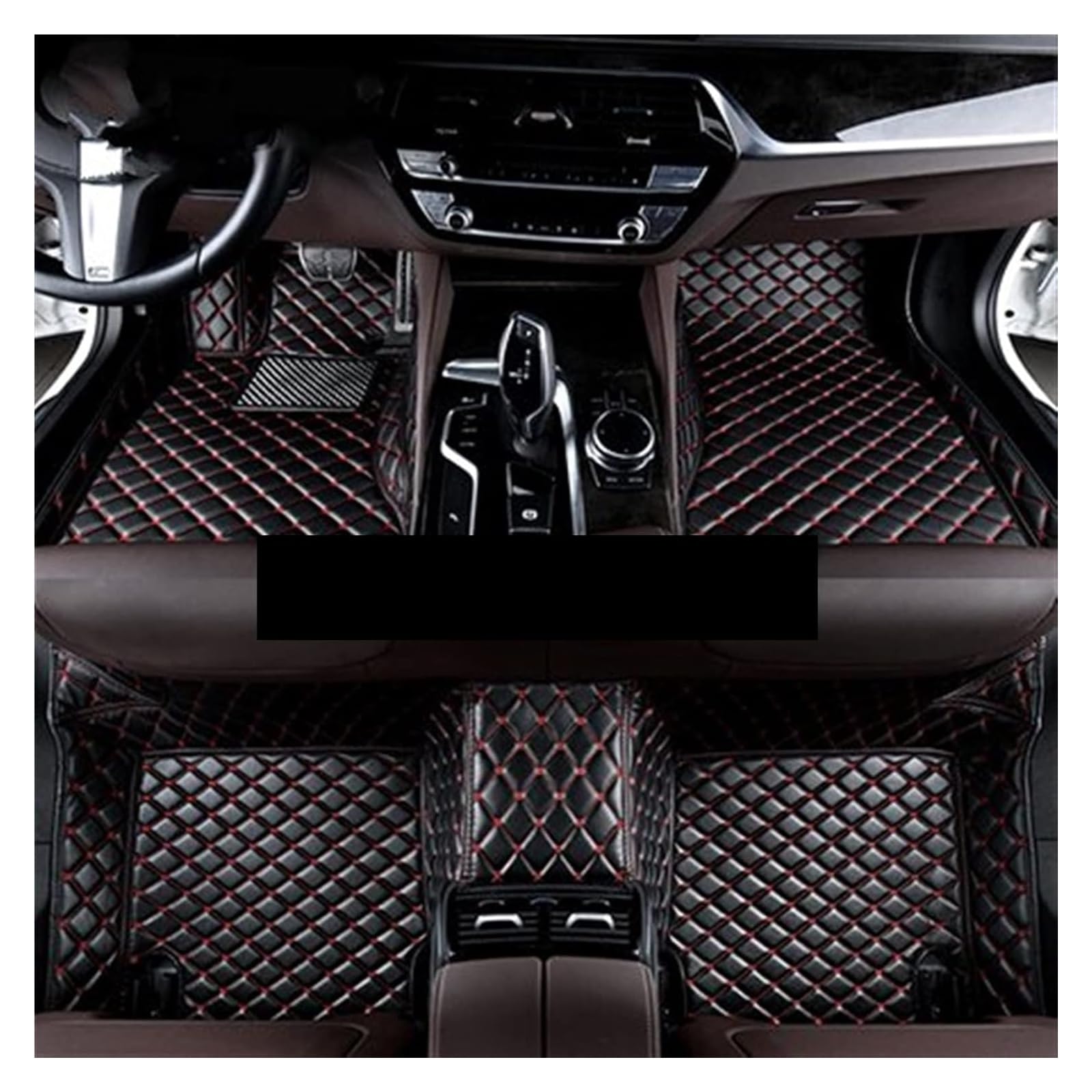 Vorne Hinten Automatten Für Je&ep Für Compass 2007-2011 2012 2013 2014 2015 Auto Fußmatten Auto Floorliners Auto Innen Zubehör Auto Fußmatten(Black Red 4pcs) von VPLPEREQAK