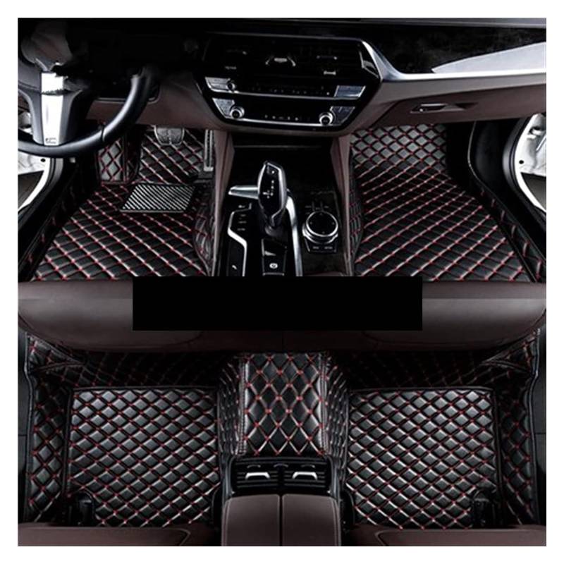 Vorne Hinten Automatten Für Je&ep Für Compass 2007-2011 2012 2013 2014 2015 Auto Fußmatten Auto Floorliners Auto Innen Zubehör Auto Fußmatten(Black Red 4pcs) von VPLPEREQAK