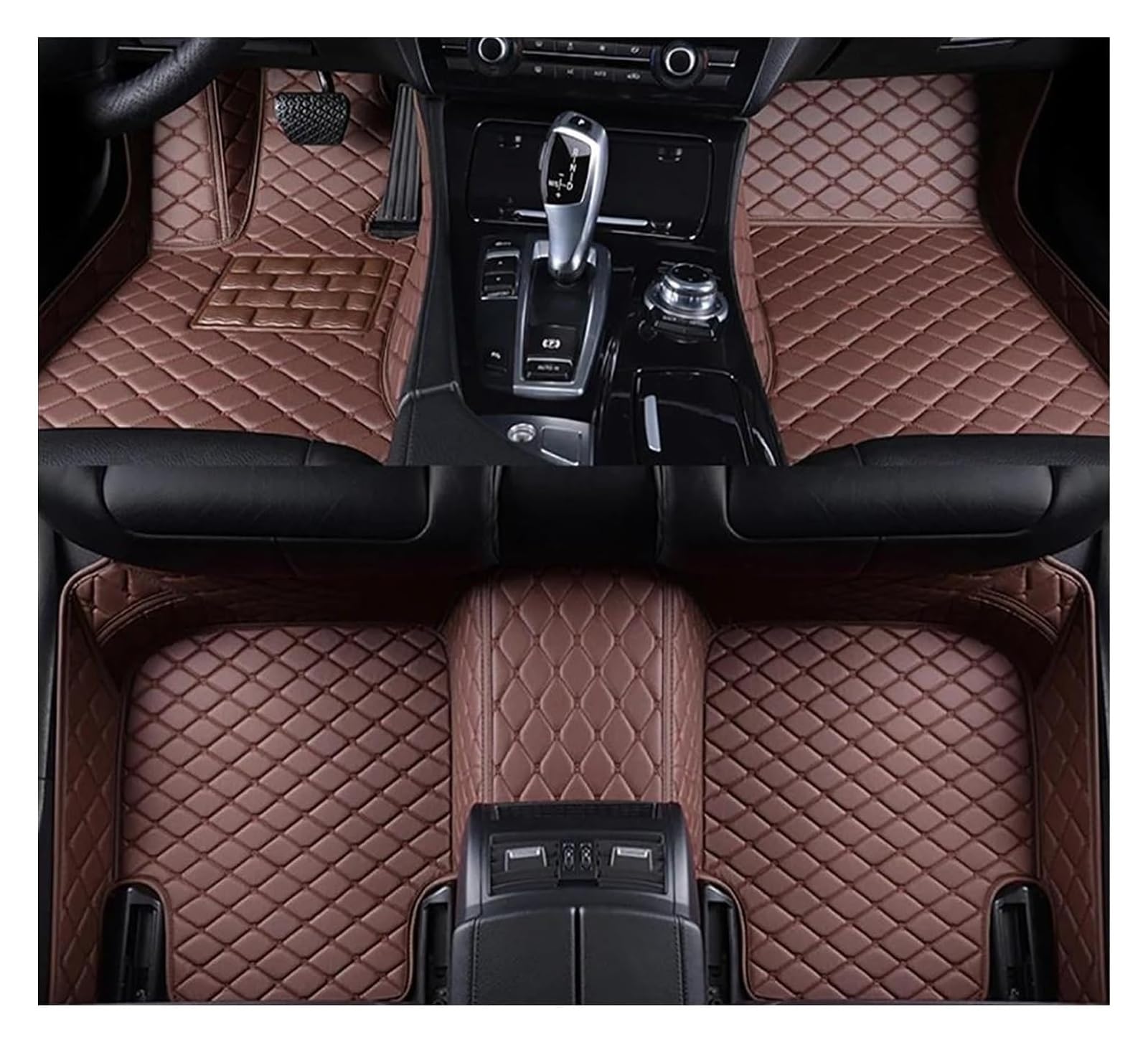 Vorne Hinten Automatten Für L&EXUS Für IS200 IS250 IS250C IS300 IS300H IS350 ISF ISC 2018 Auto Zubehör Fuß Teppich Teppich Boden Matte Set(Coffee) von VPLPEREQAK
