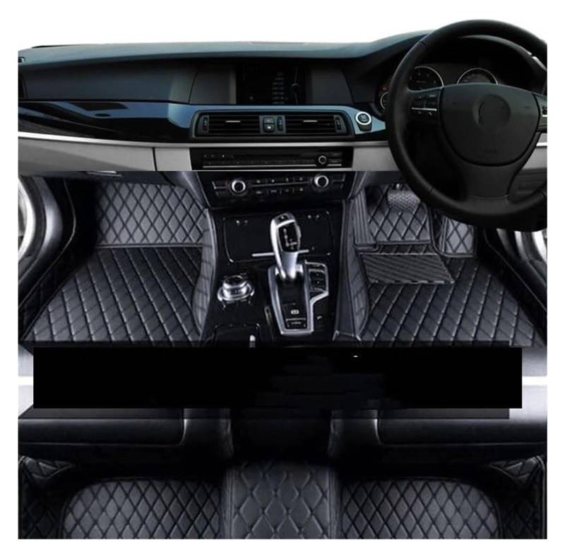 Vorne Hinten Automatten Für M&ercedes Für B&ENZ EQE V295 Limousine 2022-2025 Leder Pad Abdeckung Auto Zubehör 2020 Slip Teppich Mit Auto Fußmatten(RHD Black Black) von VPLPEREQAK