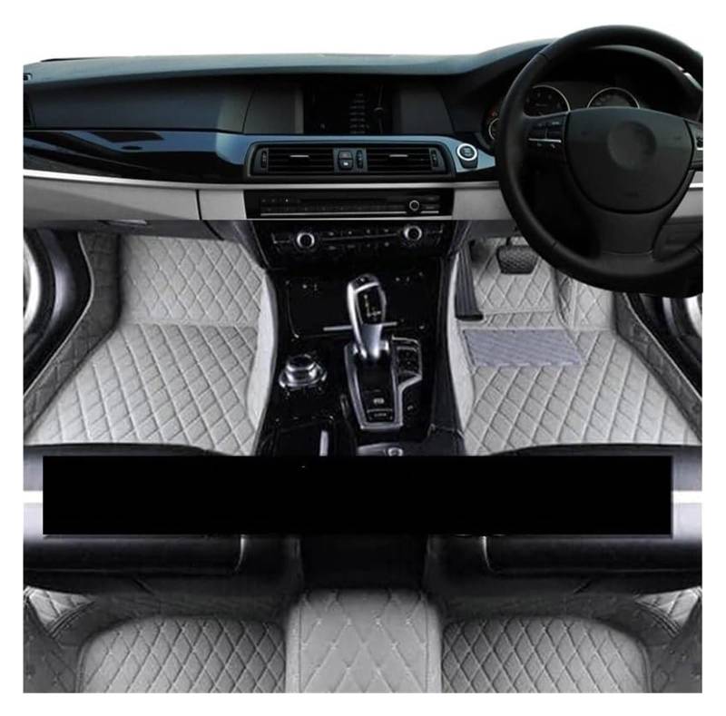 Vorne Hinten Automatten Für M&ercedes Für B&ENZ EQE V295 Limousine 2022-2025 Leder Pad Abdeckung Auto Zubehör 2020 Slip Teppich Mit Auto Fußmatten(RHD Light Grey) von VPLPEREQAK