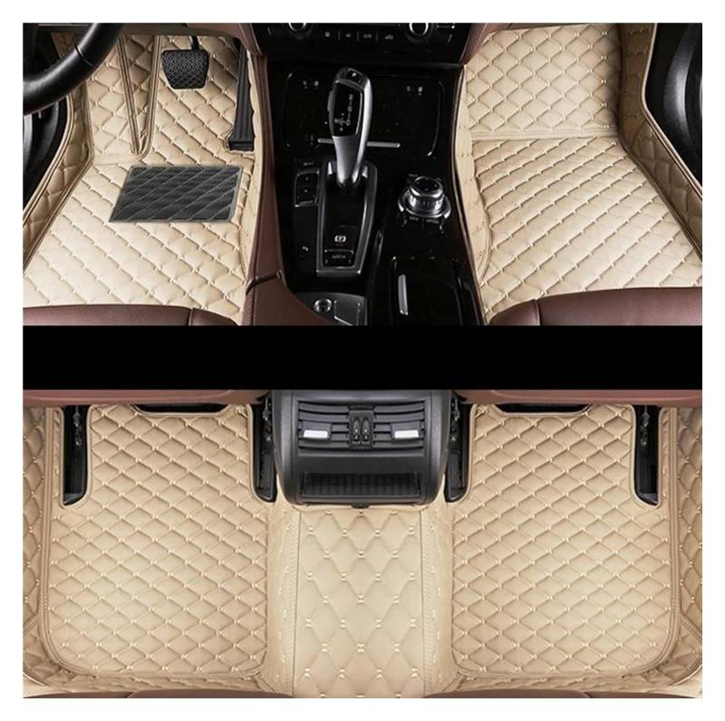 Vorne Hinten Automatten Für M&itsubishi Für Eclipse Für Kreuz 2018 2019 2020 Auto Fußmatten Benutzerdefinierte Auto Fuß Pads Automobil Teppich Abdeckung Innen(Lighe Beige) von VPLPEREQAK