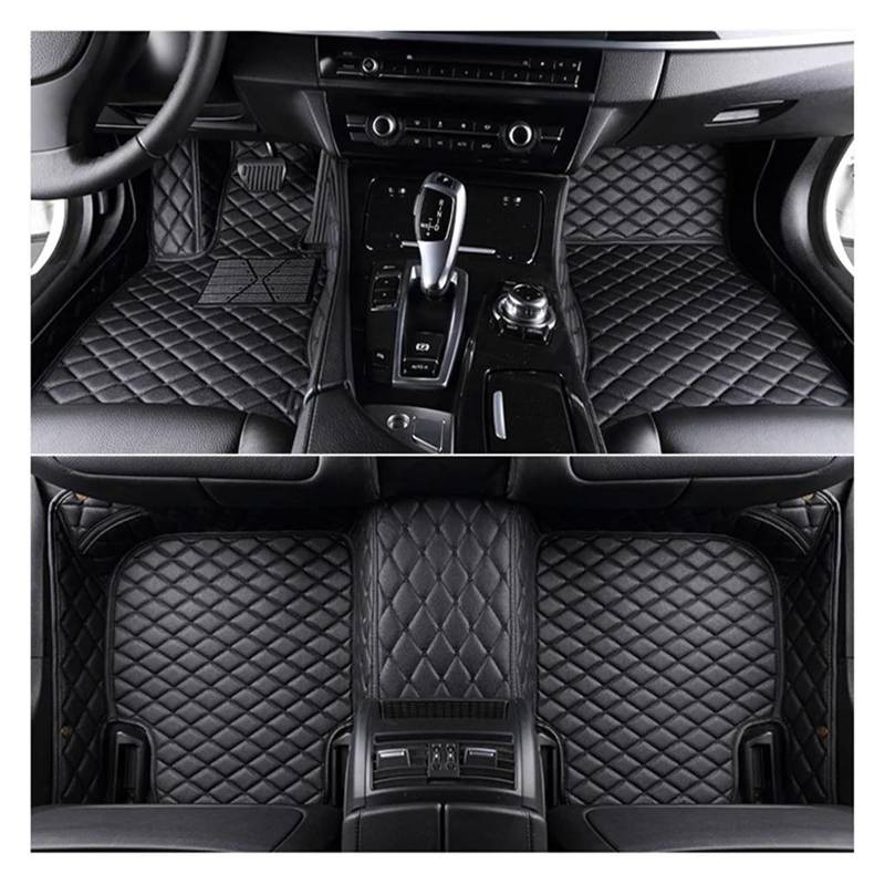 Vorne Hinten Automatten Für MG Für HS 2018 2019 2020 2021 2022 2023 Auto Fußmatten Innen Zubehör Teppich Boden Matte Set(Black) von VPLPEREQAK