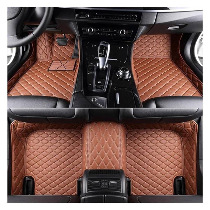 Vorne Hinten Automatten Für MG Für HS 2018 2019 2020 2021 2022 2023 Auto Fußmatten Innen Zubehör Teppich Boden Matte Set Fußmatten(Brown) von VPLPEREQAK