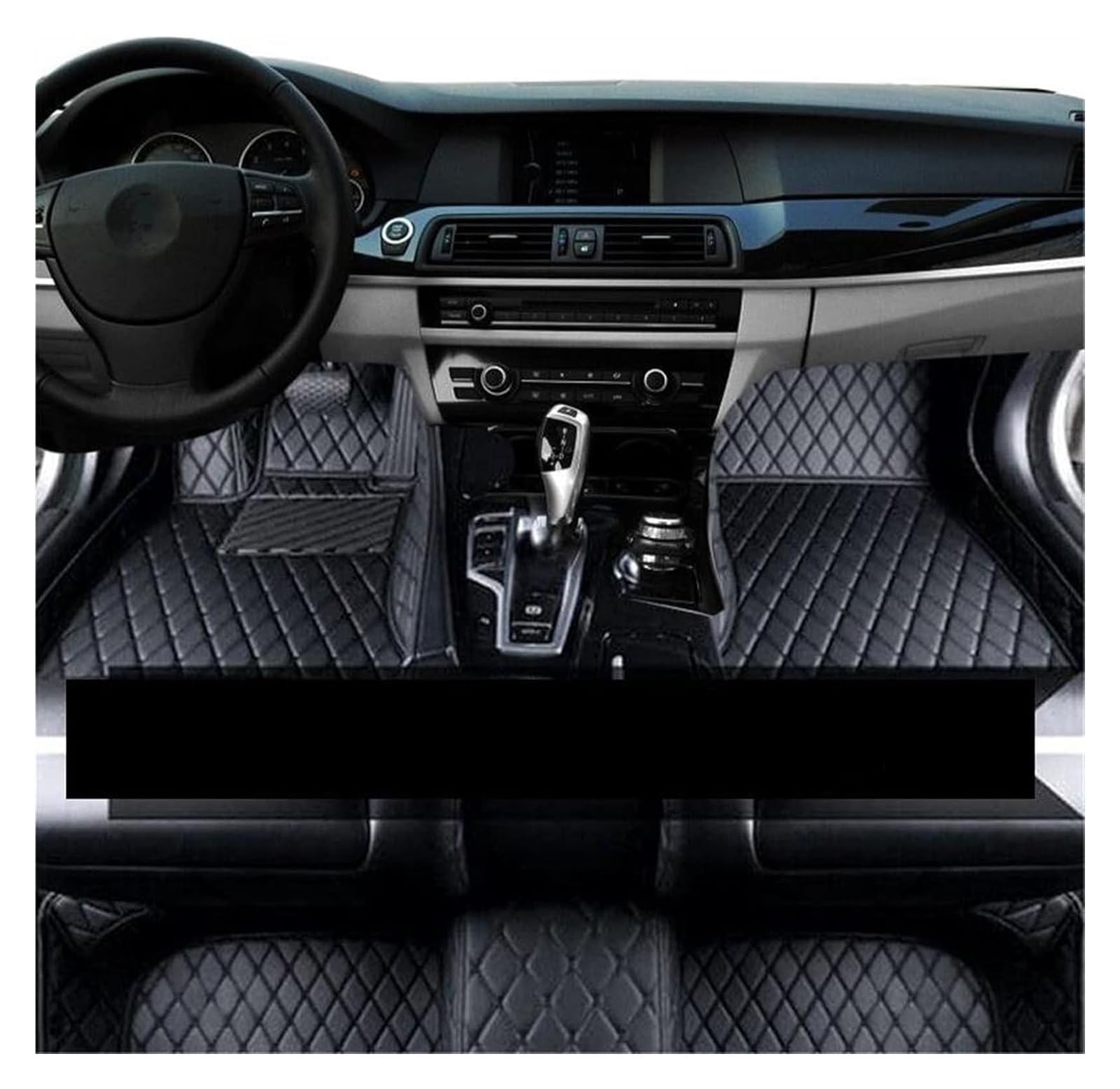 Vorne Hinten Automatten Für MG4 EV MG Für Mulan EH32 2022 2023 2024 Auto-Fußmatten Schrägheck-Teppich Ledermatte Auto-Innenraum LHD rutschfeste Auto-Fußmatte(LHD Black Black) von VPLPEREQAK