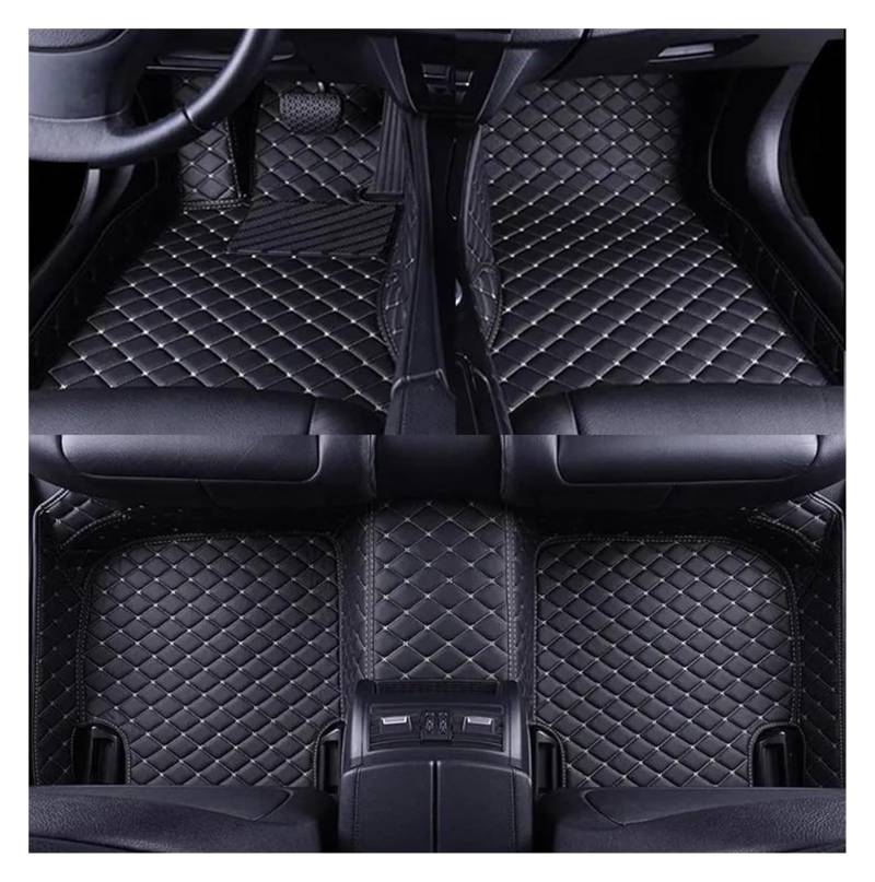 Vorne Hinten Automatten Für NI&SS&AN Für NV200 2010-2018 Auto-Fußmatten Innenzubehör Kunstleder Teppich Bodenmatten-Set(Black White) von VPLPEREQAK