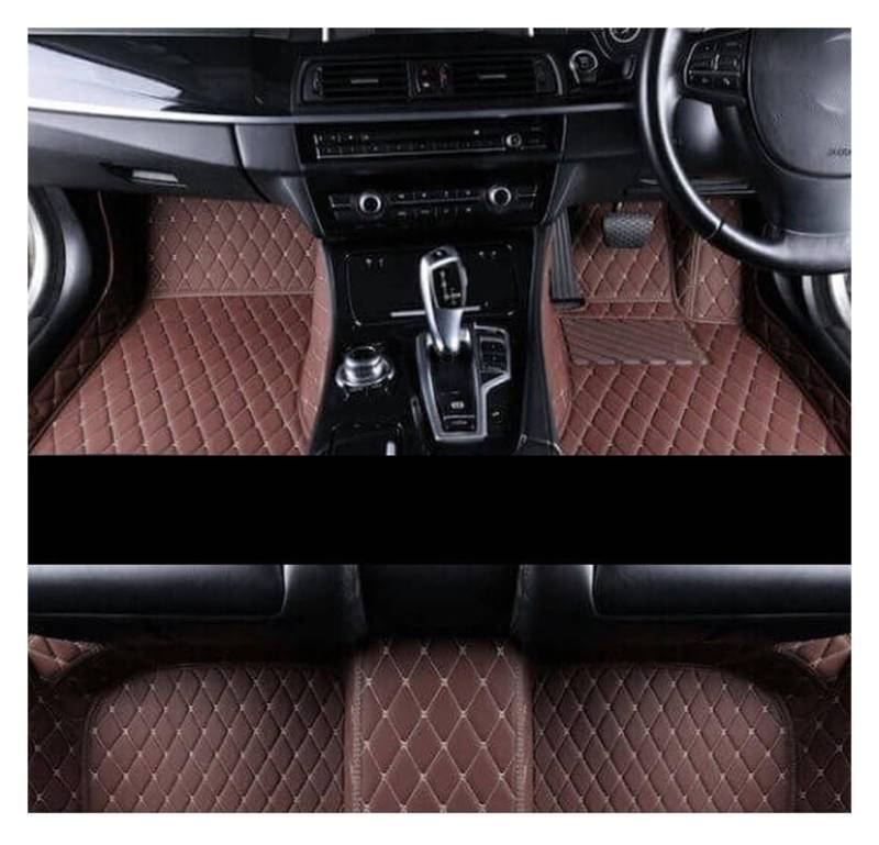 Vorne Hinten Automatten Für NI&SS&AN Für Qashqai 2008-2013 2014 2015 Fußpolster Teppichbezug Innenzubehör Rutschteppich Mit Auto-Fußmatten(LHD Coffee) von VPLPEREQAK