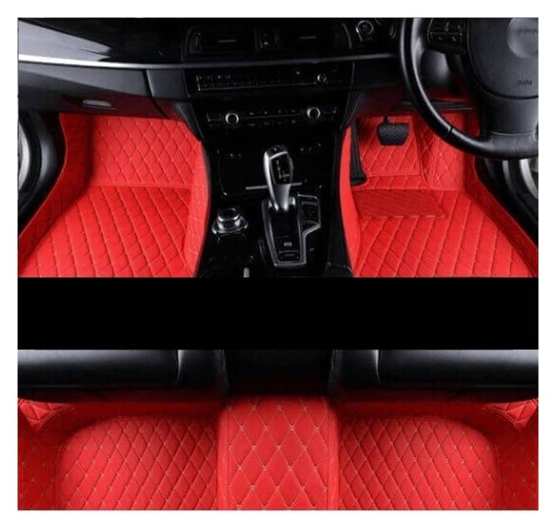 Vorne Hinten Automatten Für NI&SS&AN Für Qashqai 2008-2013 2014 2015 Fußpolster Teppichbezug Innenzubehör Rutschteppich Mit Auto-Fußmatten(RHD Red) von VPLPEREQAK