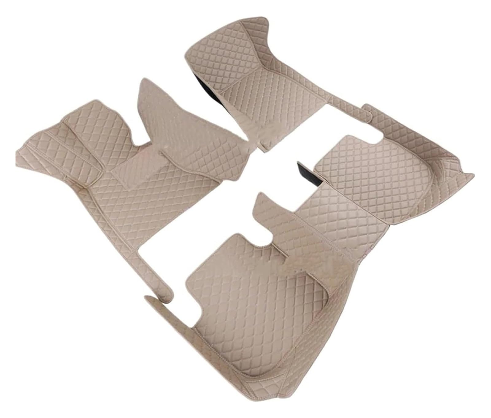Vorne Hinten Automatten Für NI&SS&AN Für Qashqai Für J10 2007-2014 Fußmatten Automatten Mit Taschen Bodenteppich Teppiche Teppichbodenmatten-Set(Beige) von VPLPEREQAK
