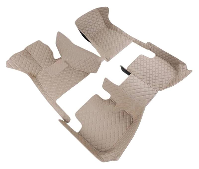 Vorne Hinten Automatten Für NI&SS&AN Für Qashqai Für J10 2007-2014 Fußmatten Automatten Mit Taschen Bodenteppich Teppiche Teppichbodenmatten-Set(Beige) von VPLPEREQAK