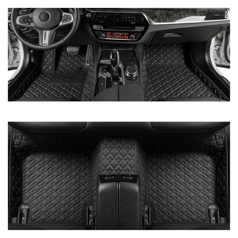 Vorne Hinten Automatten Für Opel Für Corsa D 2007 2008 2009 2010 2011 2012 2013 2014 Auto Matten Zubehör Innen Teppich Boden Matte Set(Black 1) von VPLPEREQAK