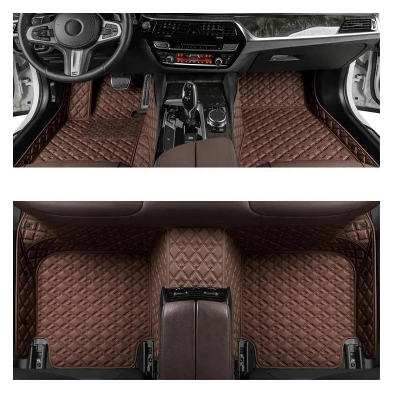 Vorne Hinten Automatten Für Opel Für Corsa D 2007 2008 2009 2010 2011 2012 2013 2014 Auto Matten Zubehör Innen Teppich Boden Matte Set(Brown 1) von VPLPEREQAK