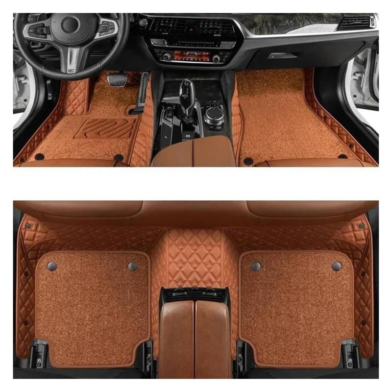 Vorne Hinten Automatten Für Opel Für Corsa D 2007 2008 2009 2010 2011 2012 2013 2014 Auto Matten Zubehör Innen Teppich Boden Matte Set(Oyster) von VPLPEREQAK