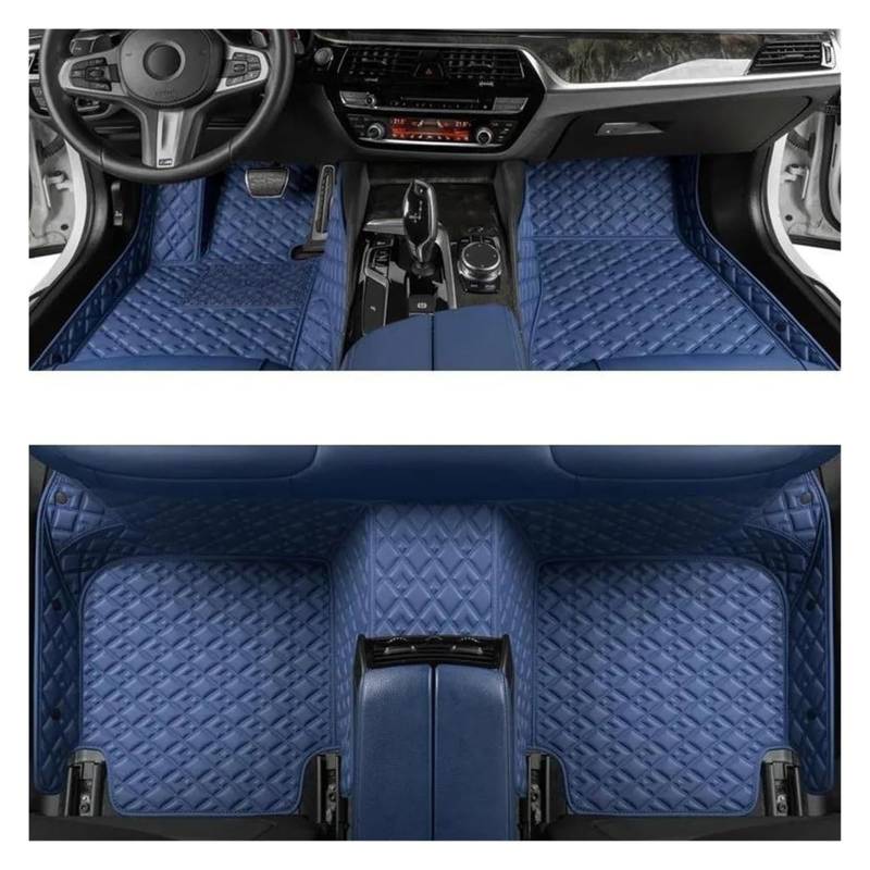 Vorne Hinten Automatten Für Opel Für Corsa D Für 2007 2008 2009 2010 2011 2012 2013 2014 Auto Matten Zubehör Innen Teppich Boden Matte Set(Blue 1) von VPLPEREQAK