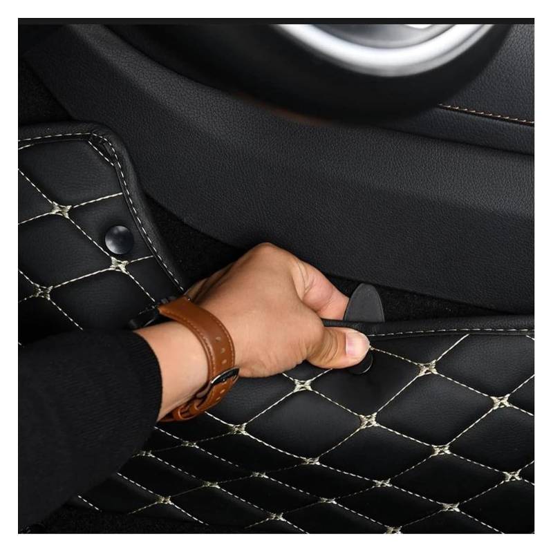 Vorne Hinten Automatten Für Polestar 2 2020 2021 2022 Auto-Innenausstattung Lederteppiche Teppiche Fußpolster Teppichbodenmatten-Set(Beige) von VPLPEREQAK