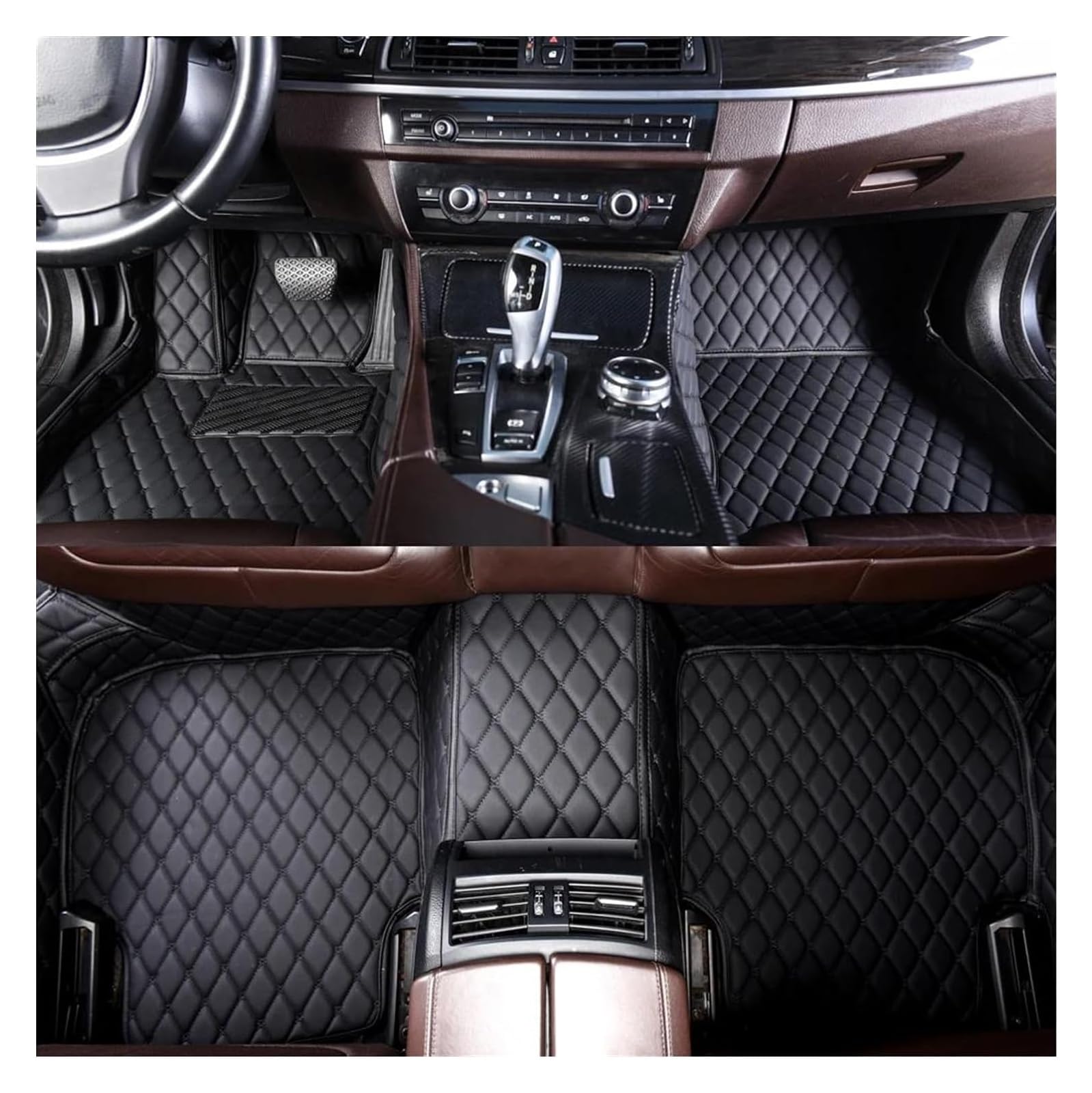 Vorne Hinten Automatten Für Polestar 2 2020 2021 2022 Auto-Innenausstattung Lederteppiche Teppiche Fußpolster Teppichbodenmatten-Set(Black) von VPLPEREQAK