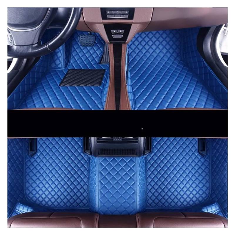 Vorne Hinten Automatten Für Skoda Für Karoq 2018 2019 2020 Auto Fußmatten Links Hand Stick Nach Auto Fuß Pads Automobil Teppich Abdeckung Innen(Blue) von VPLPEREQAK