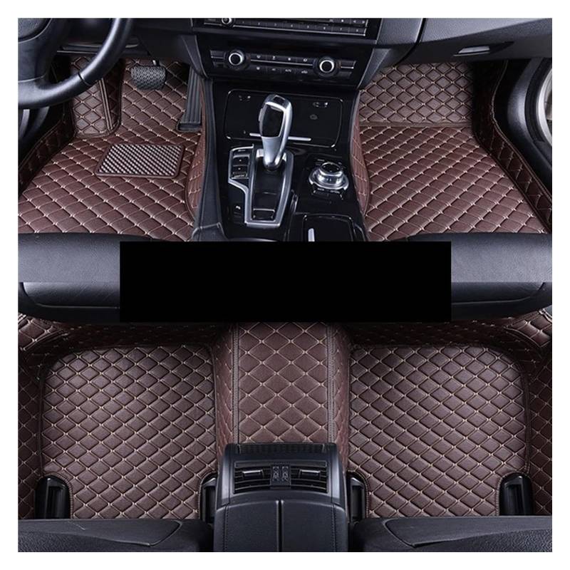 Vorne Hinten Automatten Für Skoda Für Octavia MK3 5E 2013 2014 2015 2016-2023 LHD Auto Fußmatten Zubehör Teppiche Nicht Slip Auto Boden Matte(LHD 3pcs Coffee) von VPLPEREQAK