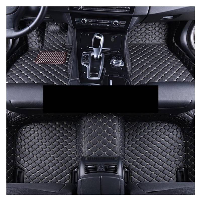 Vorne Hinten Automatten Für Skoda Für Octavia MK3 5E 2013 2014 2015 2016-2023 LHD Auto Fußmatten Zubehör Teppiche Nicht Slip Auto Boden Matte(LHD 3pcs blk beige) von VPLPEREQAK